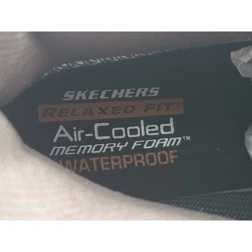 Skechers leather Mens Waterproof Relaxed Fit Air-Cooled Memory‎ Foam Boots Sz 13